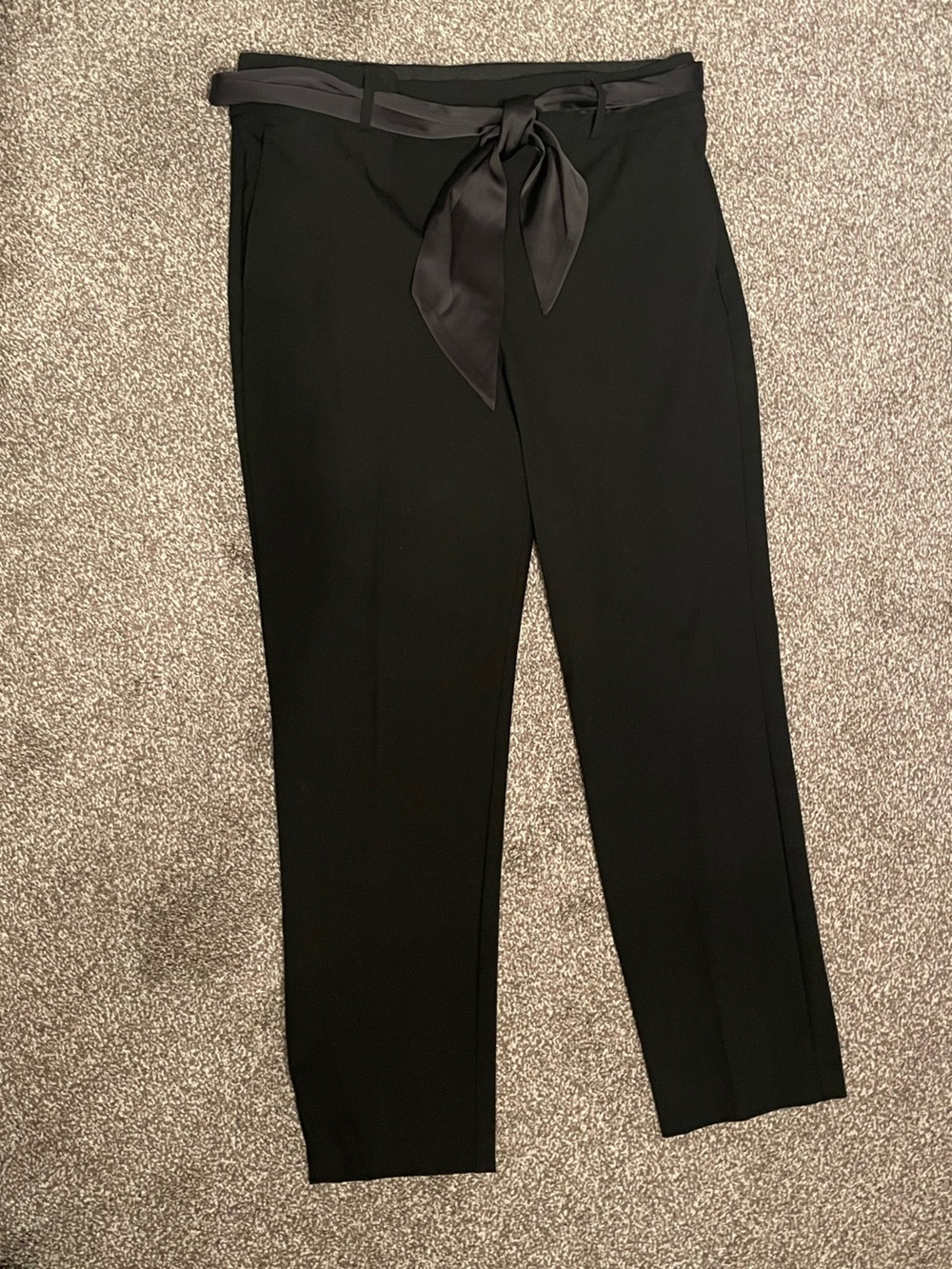 Black Tie-Front dress pants by Catherine Malandrino
